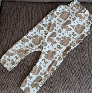 Kate Quinn Squirrel Print Romper Organic Cotton 12-18 Months